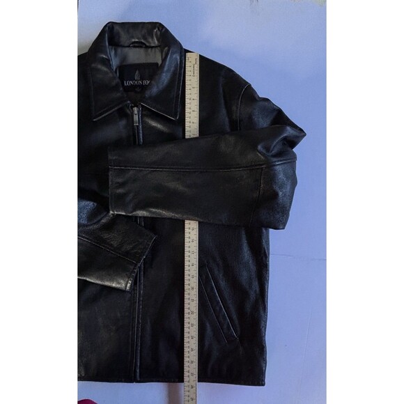 Vintage London Fog Men’s Medium Black Leather Jacket - Picture 11 of 15